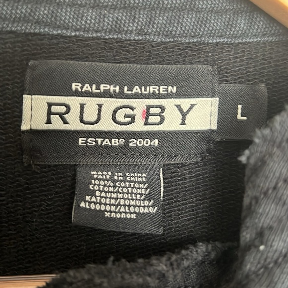 Rare Rugby Ralph Lauren Moto Jacket Zip Up Isle of Man Men’s Large - Picture 3 of 4